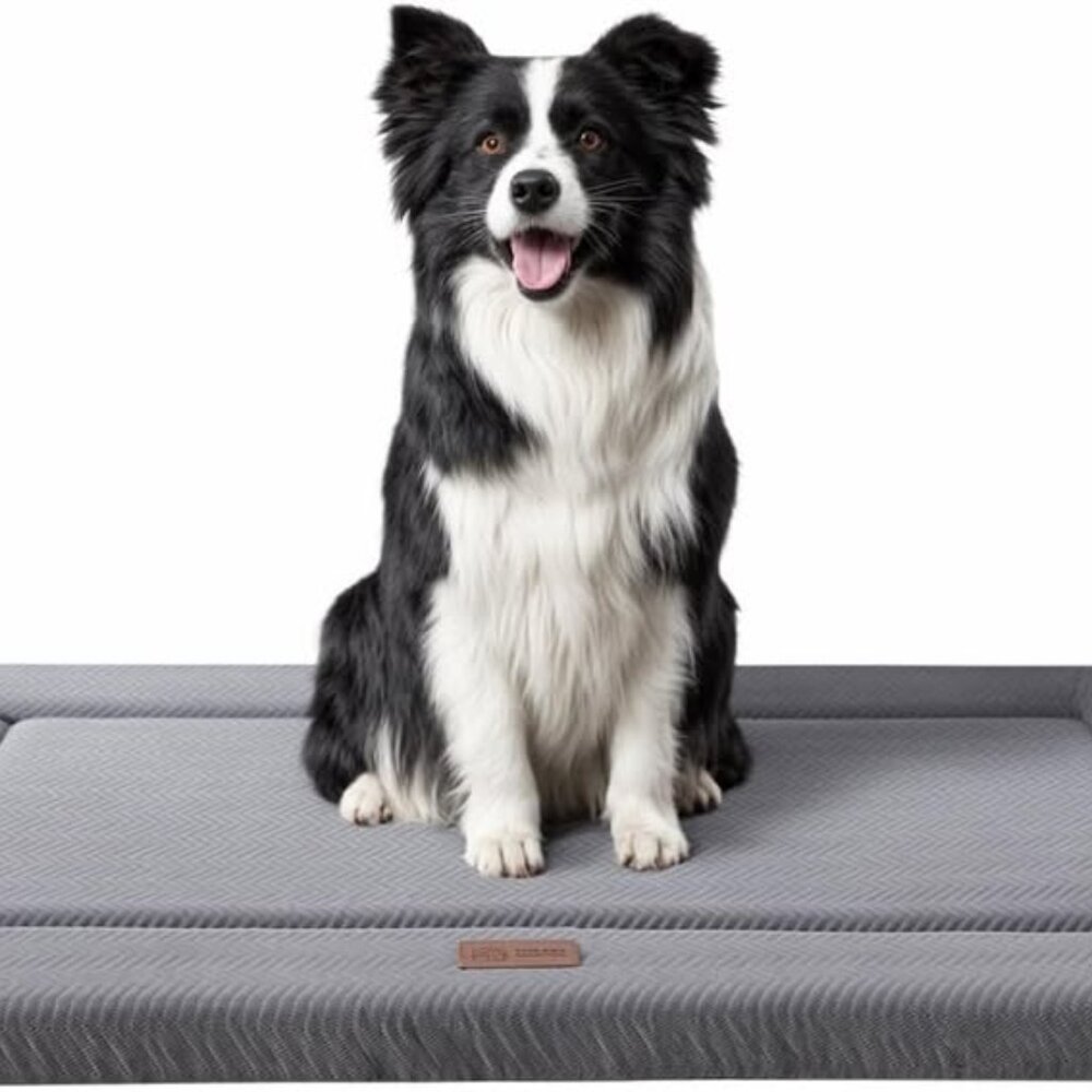 New & Unused Foam Dog Bed for Crate, Large Medium Small Dogs & Cats, Grey